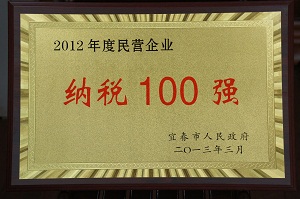 2012年度民營企業(yè)納稅100強